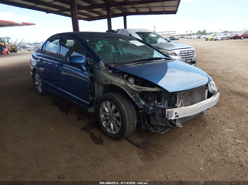2010 Honda Civic VIN 19XFA1F86AE060772 IAAI salvage auction — RIGHT FRONT, Salvage (Arizona), sold $2,550 on 2026-08-02 (photo 1)