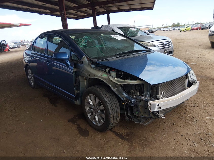 2010 Honda Civic VIN 19XFA1F86AE060772 IAAI salvage auction — RIGHT FRONT, Salvage (Arizona), sold $2,550 on 2026-08-02 (photo 6)