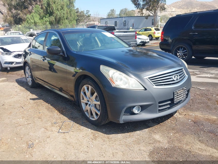 2012 Infiniti G VIN JN1CV6AP7CM629106 IAAI salvage auction — SIDE, Salvage (California), sold $1,350 on 2026-07-28 (photo 1)
