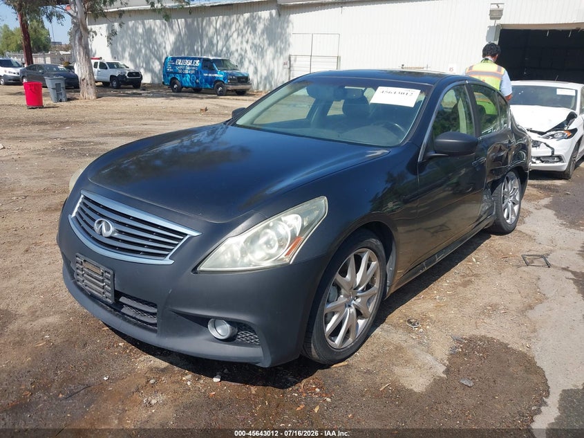 2012 Infiniti G VIN JN1CV6AP7CM629106 IAAI salvage auction — SIDE, Salvage (California), sold $1,350 on 2026-07-28 (photo 2)