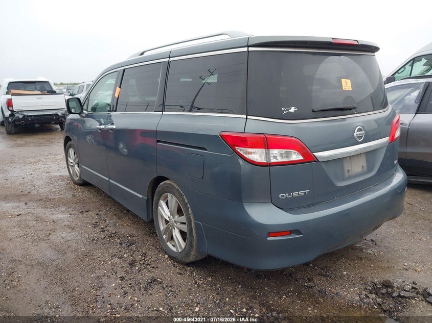 2011 Nissan Quest VIN JN8AE2KP9B9006913 IAAI salvage auction — NORMAL WEAR, Original (Texas), sold $25 on 2026-07-29 (photo 3)