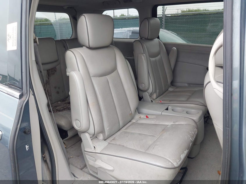 2011 Nissan Quest VIN JN8AE2KP9B9006913 IAAI salvage auction — NORMAL WEAR, Original (Texas), sold $25 on 2026-07-29 (photo 8)