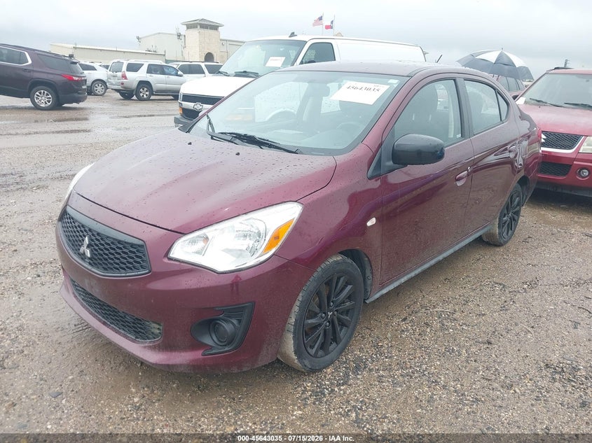 2020 Mitsubishi Mirage VIN ML32F4FJ3LHF09445 IAAI salvage auction — SIDE, Original (Texas), sold $1,800 on 2026-07-29 (photo 2)