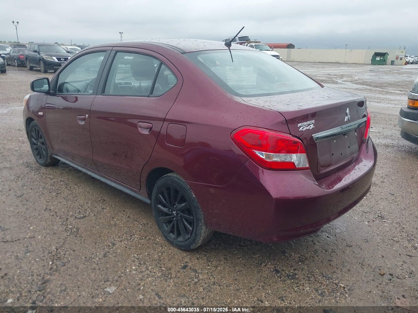2020 Mitsubishi Mirage VIN ML32F4FJ3LHF09445 IAAI salvage auction — SIDE, Original (Texas), sold $1,800 on 2026-07-29 (photo 3)