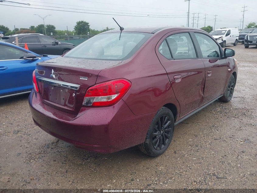2020 Mitsubishi Mirage VIN ML32F4FJ3LHF09445 IAAI salvage auction — SIDE, Original (Texas), sold $1,800 on 2026-07-29 (photo 4)