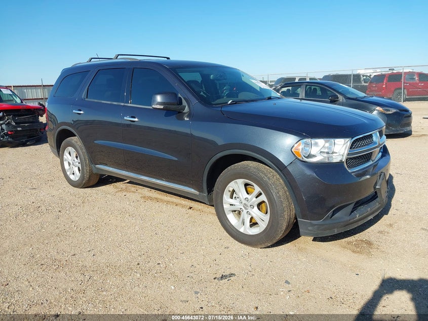 2013 Dodge Durango VIN 1C4RDJDG9DC689744 IAAI salvage auction — LEFT FRONT, Original (Texas), sold $2,500 on 2026-08-09 (photo 1)