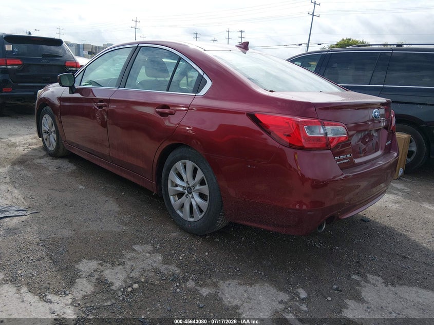 2016 Subaru LEGACY VIN 4S3BNBC65G3061455 IAAI salvage auction — FRONT & REAR, Certificate Of Title (Nebraska), sold $800 on 2026-08-24 (photo 3)