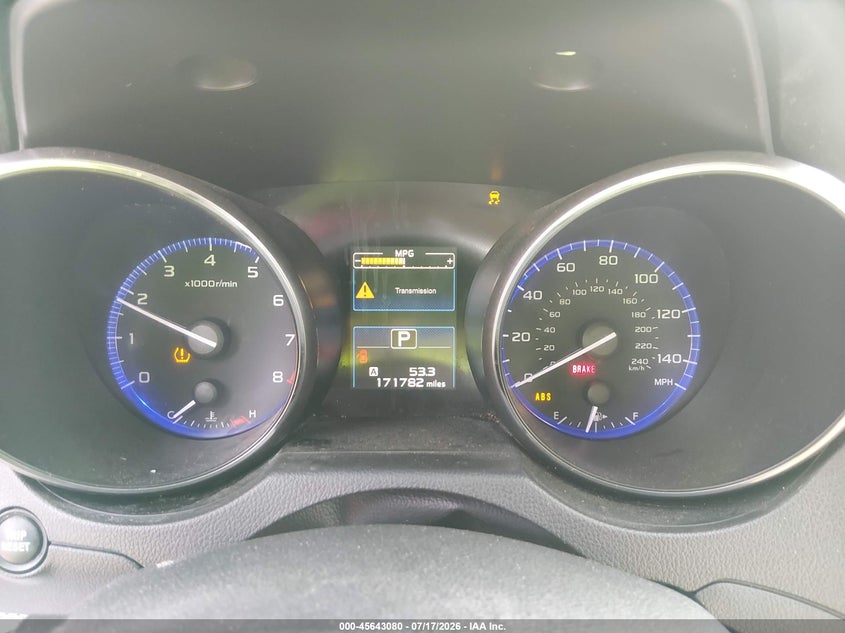 2016 Subaru LEGACY VIN 4S3BNBC65G3061455 IAAI salvage auction — FRONT & REAR, Certificate Of Title (Nebraska), sold $800 on 2026-08-24 (photo 7)