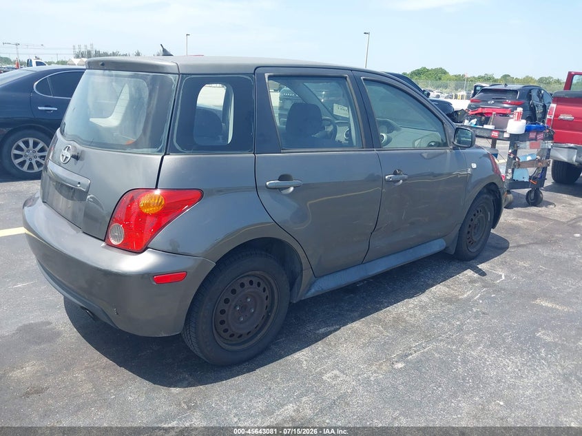2005 Scion Xa VIN JTKKT624X50107088 IAAI salvage auction — RIGHT SIDE, Rebuildable (Florida), sold $275 on 2026-07-30 (photo 4)