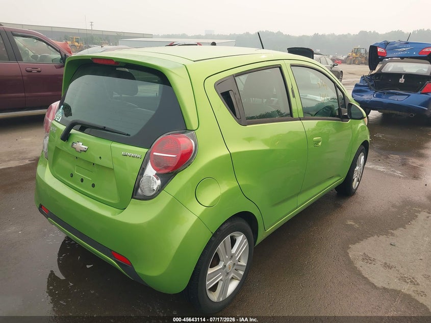 2014 Chevrolet Spark VIN KL8CD6S99EC480599 IAAI salvage auction — HAIL, Salvage Title, sold $625 on 2026-08-01 (photo 4)
