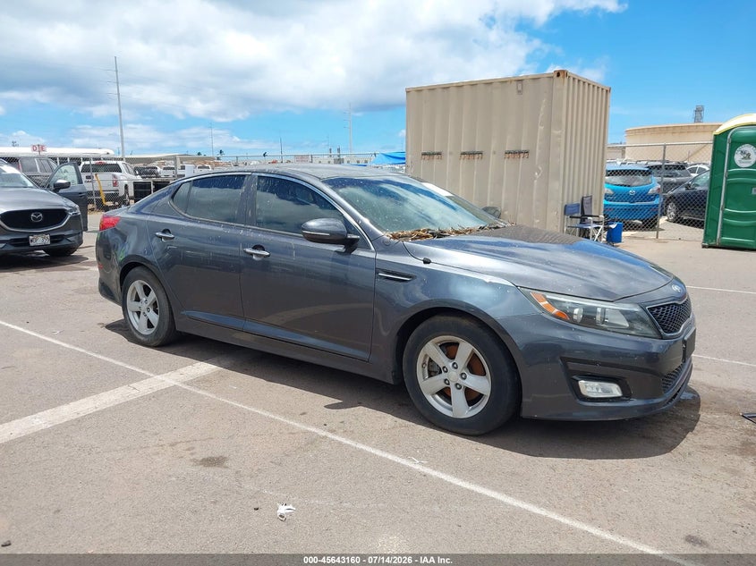 2015 Kia Optima VIN KNAGM4A71F5632049 IAAI salvage auction — NORMAL WEAR, Salvage Title, sold $300 on 2026-07-28 (photo 1)