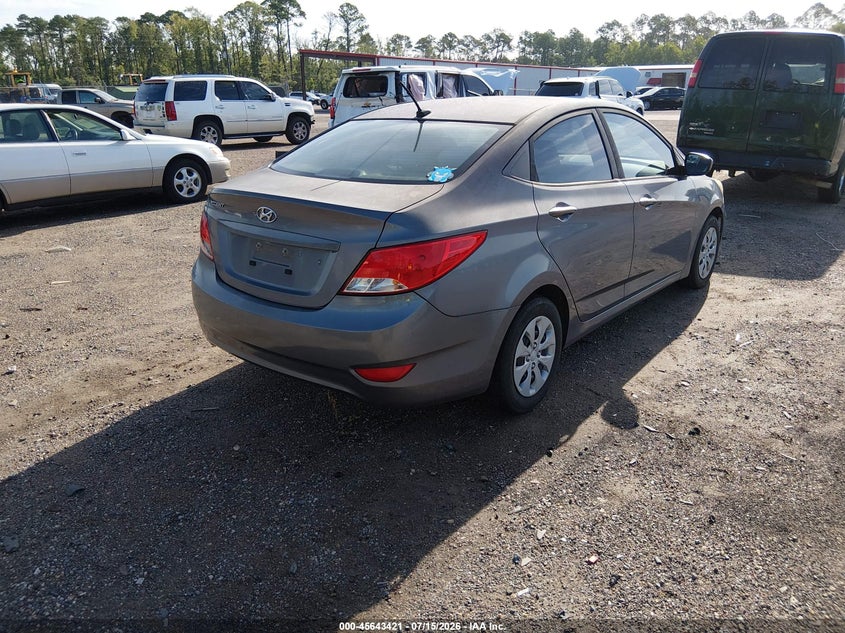 2016 Hyundai Accent VIN KMHCT4AE1GU113864 IAAI salvage auction — NORMAL WEAR, Clear (Georgia), sold $25 on 2026-07-21 (photo 4)