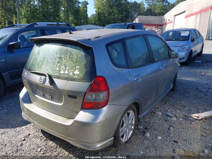 2007 Honda Fit VIN JHMGD38667S034163 IAAI salvage auction — NORMAL WEAR, Clear (Georgia), sold $175 on 2026-07-28 (photo 4)