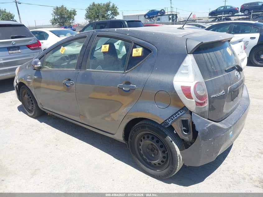 2014 Toyota Prius c VIN JTDKDTB30E1568014 IAAI salvage auction — NORMAL WEAR, Clear - Dealer Only (California), sold $625 on 2026-07-30 (photo 3)