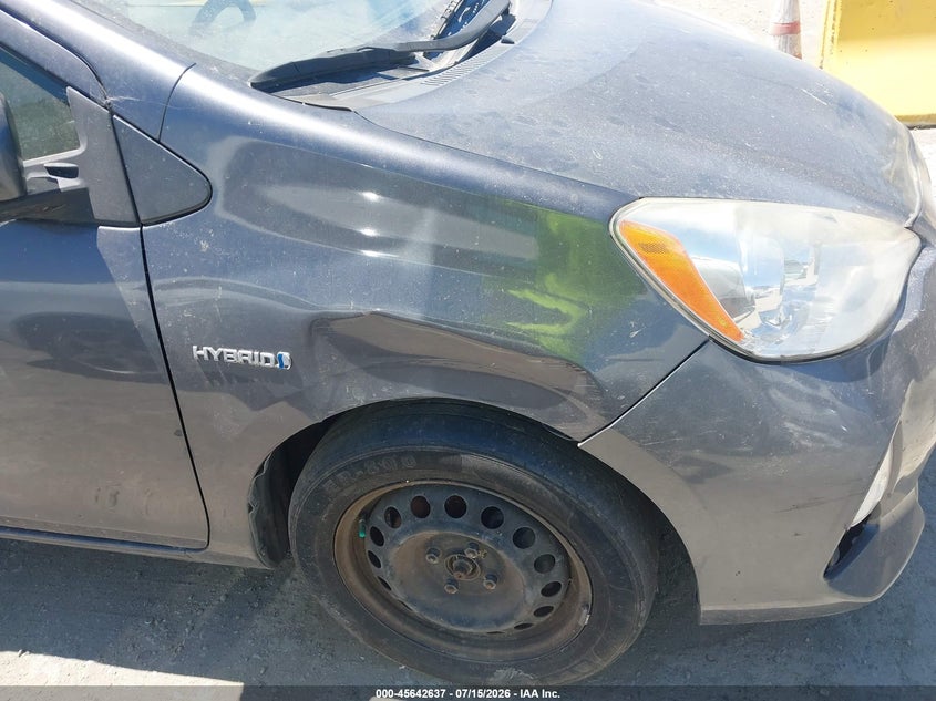 2014 Toyota Prius c VIN JTDKDTB30E1568014 IAAI salvage auction — NORMAL WEAR, Clear - Dealer Only (California), sold $625 on 2026-07-30 (photo 6)