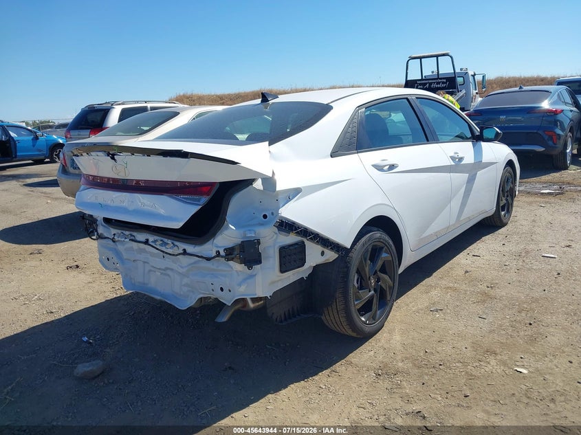 2026 Hyundai Elantra VIN KMHLM4DG4TU214370 IAAI salvage auction — REAR END, Enterprise Vehicles Clear Only (California), sold $25 on 2026-07-22 (photo 4)