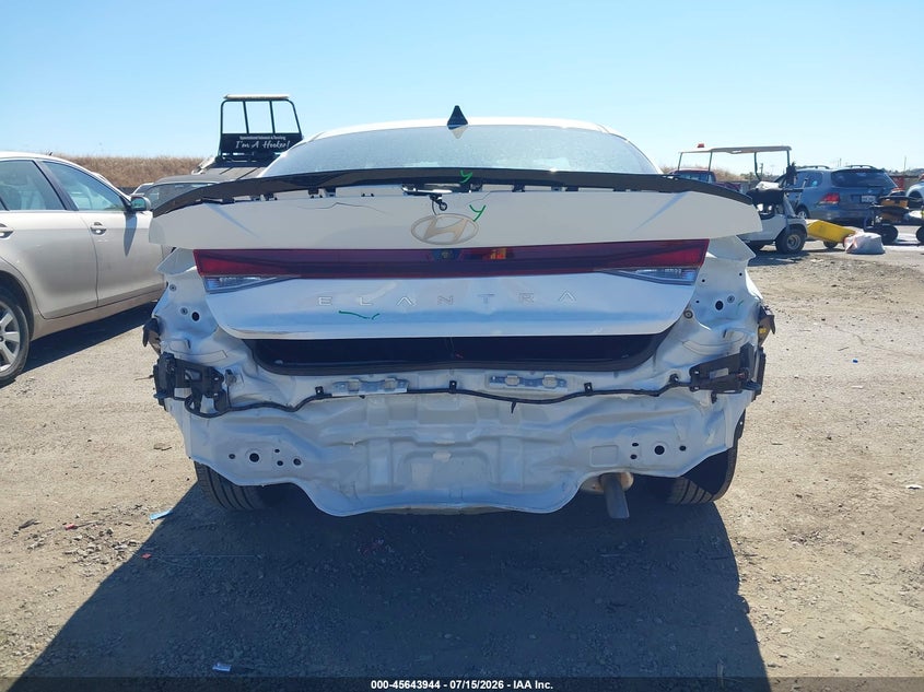 2026 Hyundai Elantra VIN KMHLM4DG4TU214370 IAAI salvage auction — REAR END, Enterprise Vehicles Clear Only (California), sold $25 on 2026-07-22 (photo 6)