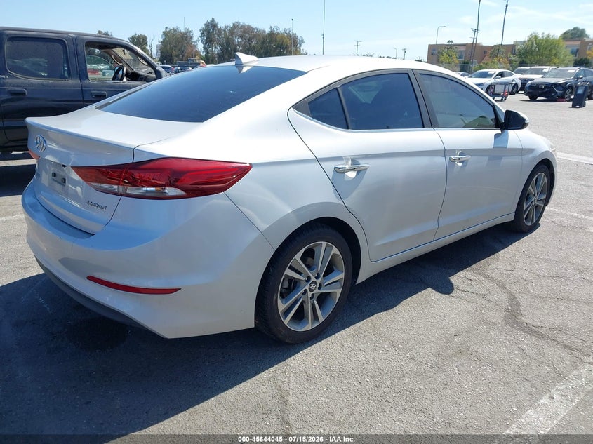 2017 Hyundai Elantra VIN KMHD84LF8HU224022 IAAI salvage auction — NORMAL WEAR, Clear - Dealer Only (California), sold $825 on 2026-07-23 (photo 4)