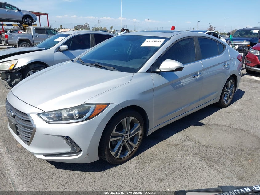 2017 Hyundai Elantra VIN KMHD84LF8HU224022 IAAI salvage auction — NORMAL WEAR, Clear - Dealer Only (California), sold $825 on 2026-07-23 (photo 6)