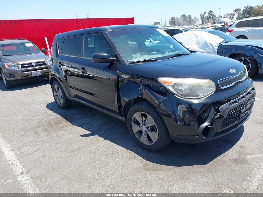 2014 Kia Soul VIN KNDJN2A2XE7052364 IAAI salvage auction — RIGHT FRONT, Salvage (California), sold $25 on 2026-07-23 (photo 1)