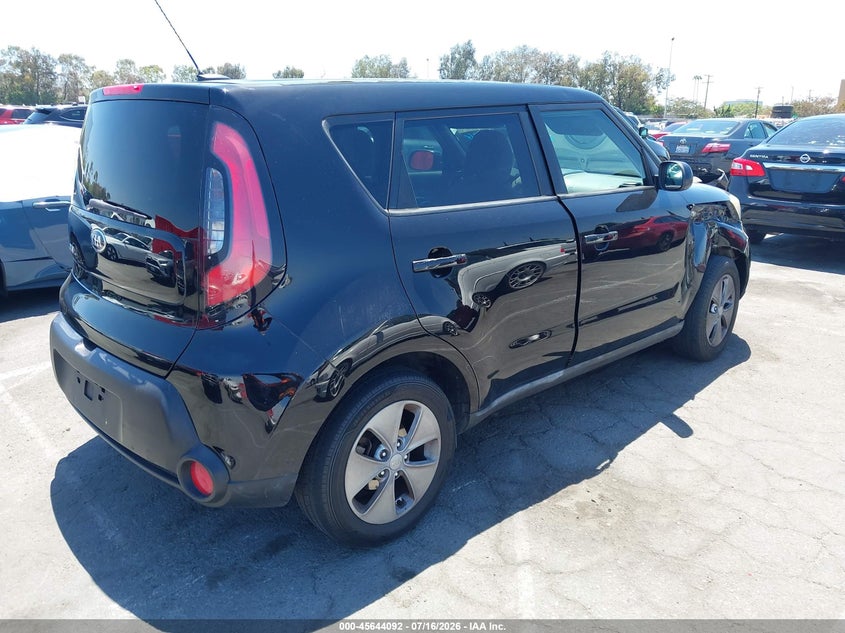 2014 Kia Soul VIN KNDJN2A2XE7052364 IAAI salvage auction — RIGHT FRONT, Salvage (California), sold $25 on 2026-07-23 (photo 4)