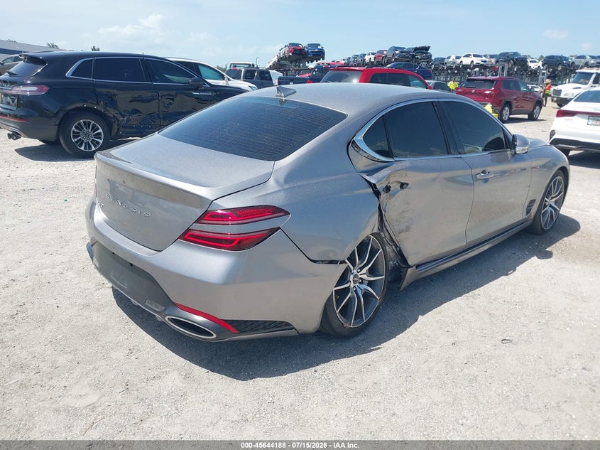 2024 Genesis G70 VIN KMTG34SC2RU142930 IAAI salvage auction — RIGHT SIDE, Rebuildable (Florida), sold $8,075 on 2026-08-25 (photo 4)