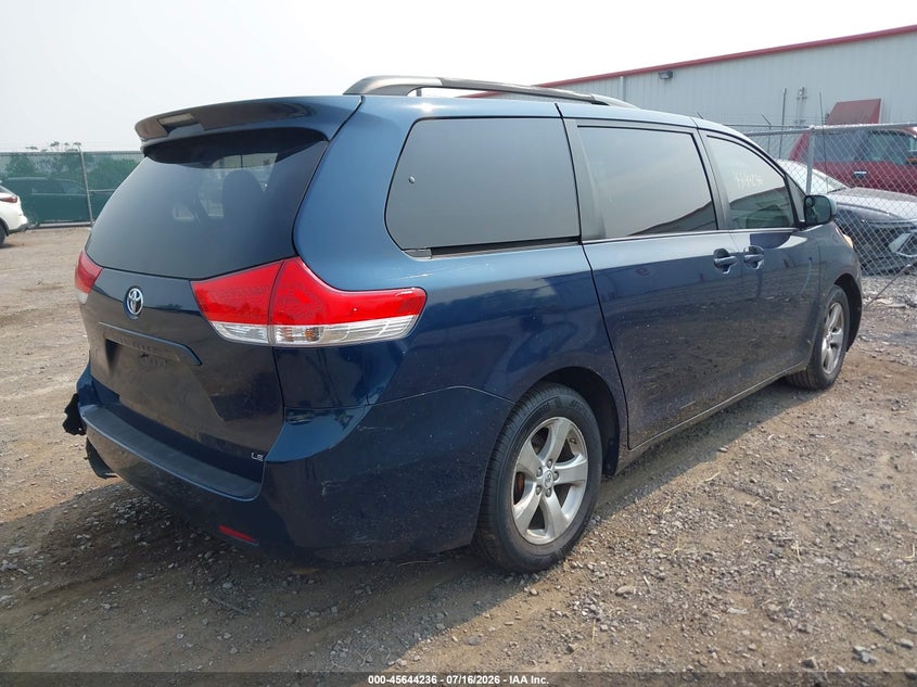2011 Toyota Sienna VIN 5TDKK3DC0BS156600 IAAI salvage auction — LEFT REAR, Mv-907A (New York), sold $925 on 2026-07-28 (photo 4)