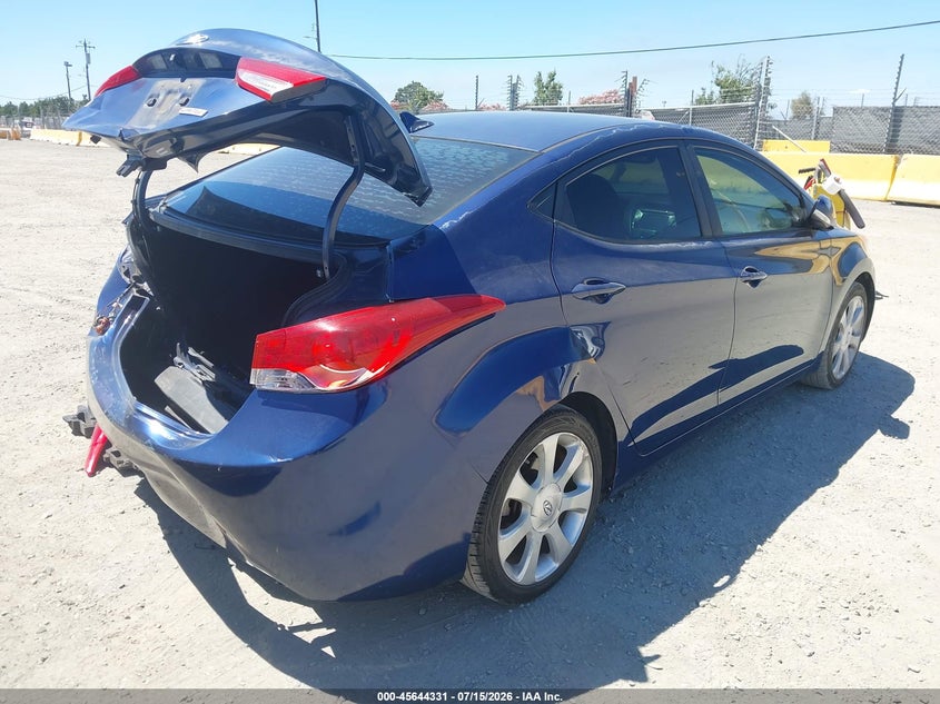2013 Hyundai Elantra VIN KMHDH4AE8DU689243 IAAI salvage auction — REAR END, Salvage (California), sold $1,525 on 2026-07-30 (photo 4)