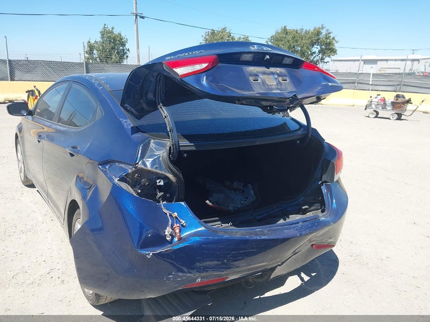 2013 Hyundai Elantra VIN KMHDH4AE8DU689243 IAAI salvage auction — REAR END, Salvage (California), sold $1,525 on 2026-07-30 (photo 6)