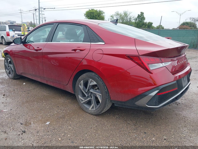 2025 Hyundai Elantra VIN KMHLP4DGXSU895141 IAAI salvage auction — LEFT FRONT, Enterprise Vehicles Clear Only (Texas), sold $13,900 on 2026-07-27 (photo 3)
