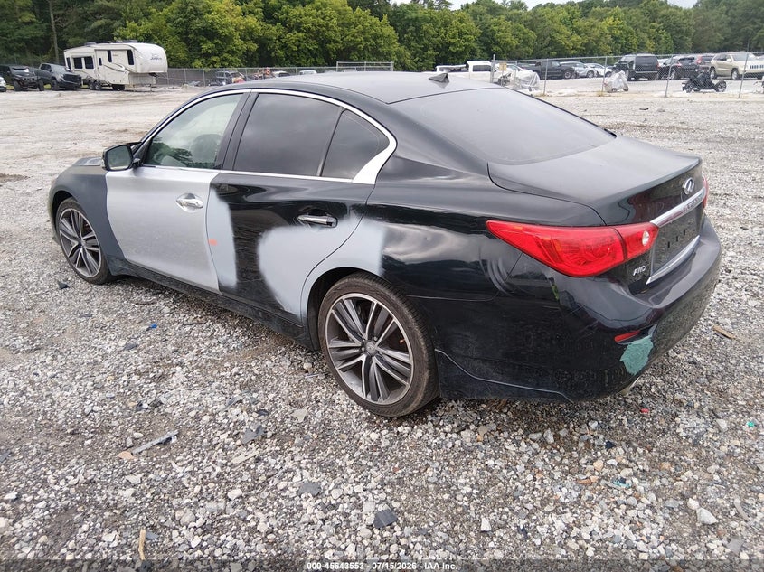 2017 Infiniti Q50 VIN JN1EV7AR9HM830609 IAAI salvage auction — ALL OVER, Salvage (Pennsylvania), sold $1,050 on 2026-07-31 (photo 3)
