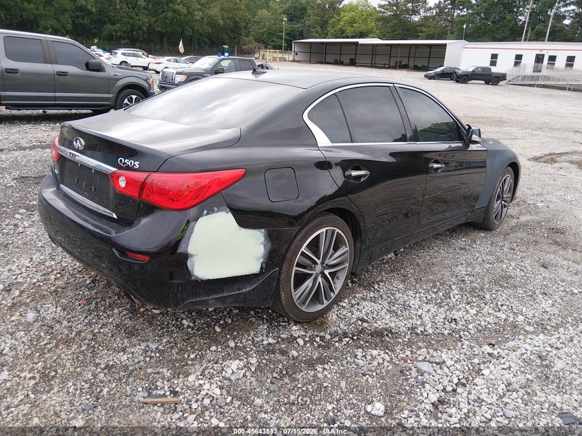 2017 Infiniti Q50 VIN JN1EV7AR9HM830609 IAAI salvage auction — ALL OVER, Salvage (Pennsylvania), sold $1,050 on 2026-07-31 (photo 4)