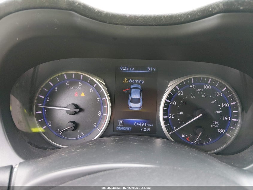2017 Infiniti Q50 VIN JN1EV7AR9HM830609 IAAI salvage auction — ALL OVER, Salvage (Pennsylvania), sold $1,050 on 2026-07-31 (photo 7)