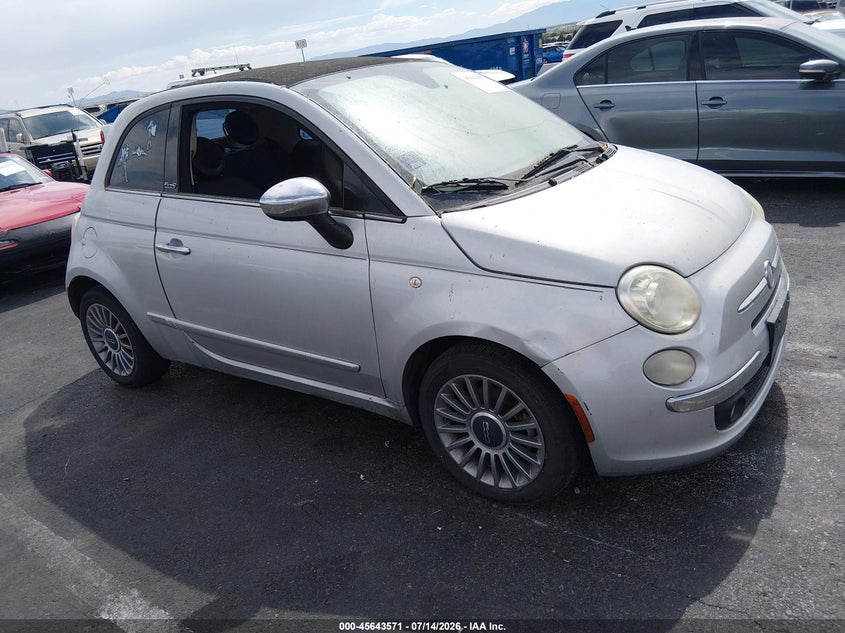 2012 Fiat 500 VIN 3C3CFFER9CT109249 IAAI salvage auction — NORMAL WEAR, Salvage Title, sold $25 on 2026-07-31 (photo 1)