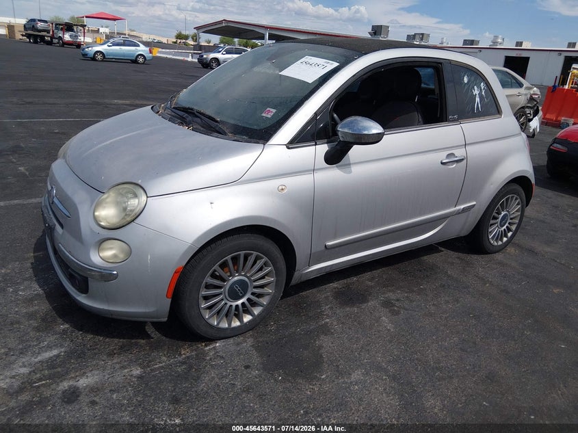 2012 Fiat 500 VIN 3C3CFFER9CT109249 IAAI salvage auction — NORMAL WEAR, Salvage Title, sold $25 on 2026-07-31 (photo 2)