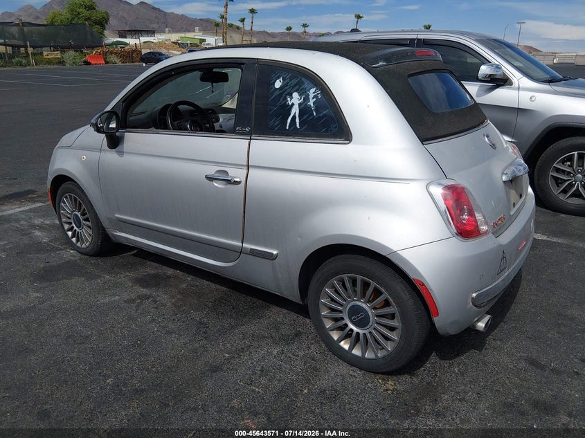 2012 Fiat 500 VIN 3C3CFFER9CT109249 IAAI salvage auction — NORMAL WEAR, Salvage Title, sold $25 on 2026-07-31 (photo 3)