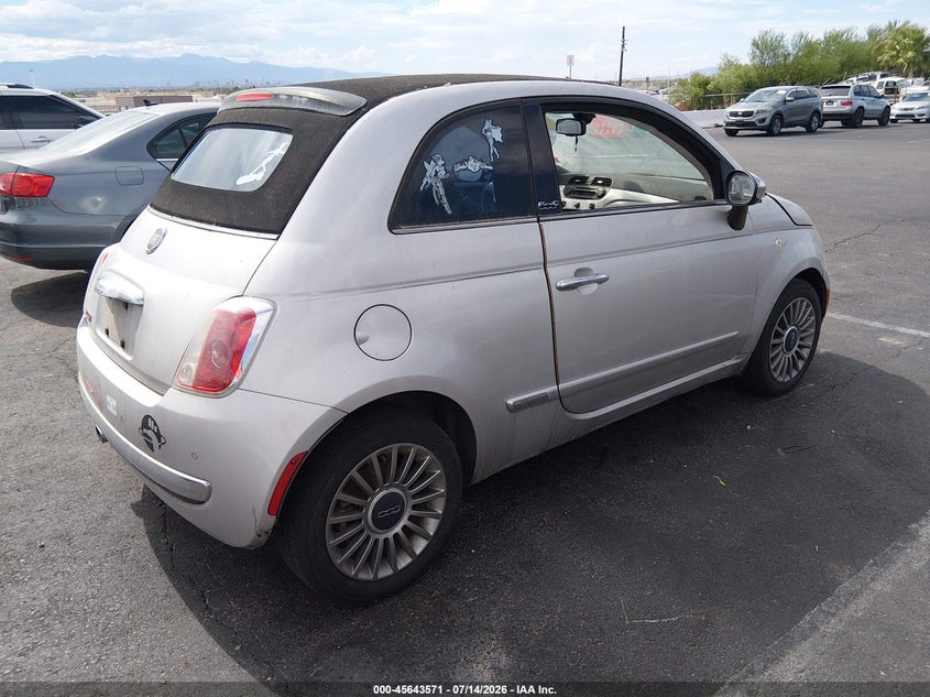 2012 Fiat 500 VIN 3C3CFFER9CT109249 IAAI salvage auction — NORMAL WEAR, Salvage Title, sold $25 on 2026-07-31 (photo 4)
