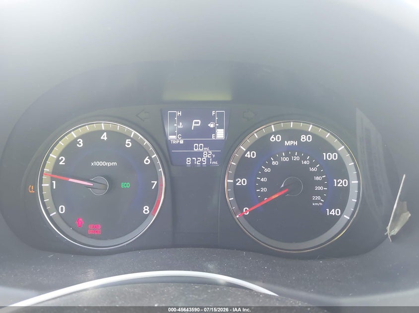 2017 Hyundai Accent VIN KMHCU5AEXHU355380 IAAI salvage auction — NORMAL WEAR, Clear - Dealer Only (California), sold $825 on 2026-07-29 (photo 7)