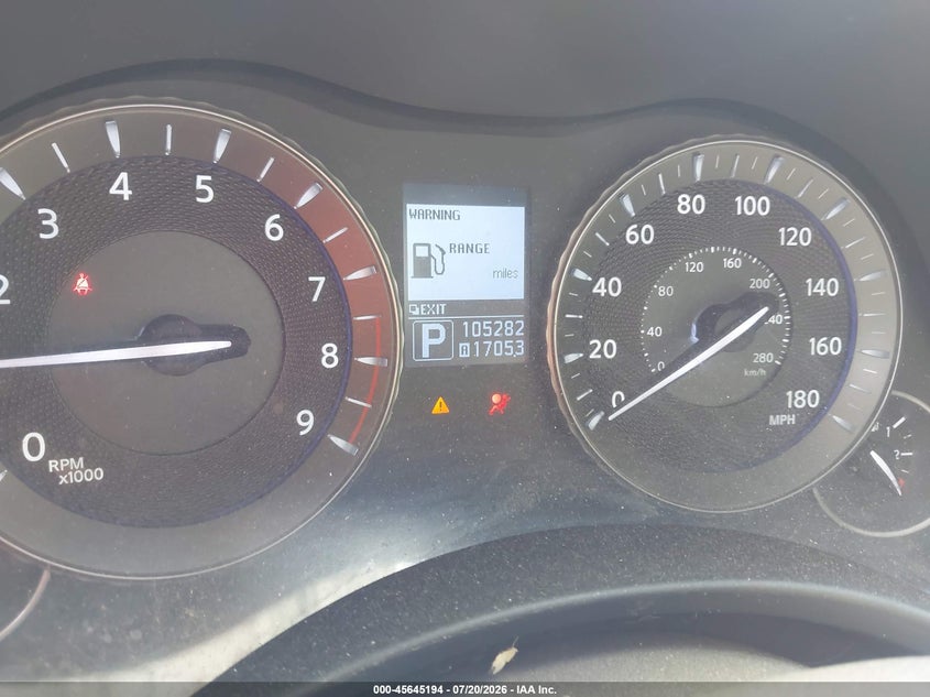 2013 Infiniti M37 VIN JN1BY1AR7DM602531 IAAI salvage auction — NORMAL WEAR, Clear (Maryland), sold $25 on 2026-07-29 (photo 7)