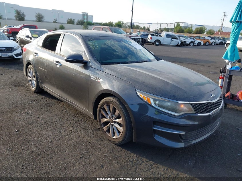 2017 Kia Optima VIN 5XXGT4L34HG164980 IAAI salvage auction — THEFT, Salvage Title, sold $25 on 2026-07-24 (photo 1)