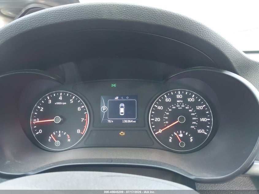 2017 Kia Optima VIN 5XXGT4L34HG164980 IAAI salvage auction — THEFT, Salvage Title, sold $25 on 2026-07-24 (photo 7)