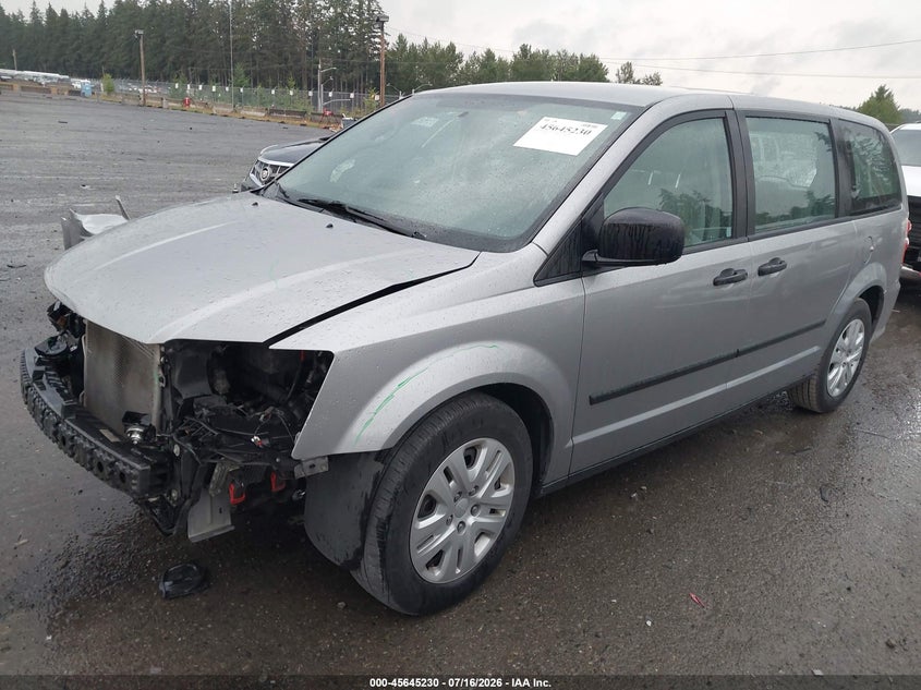2016 Dodge Caravan VIN 2C4RDGBG1GR118329 IAAI salvage auction — FRONT END, Salvage Title, sold $1,550 on 2026-07-31 (photo 2)