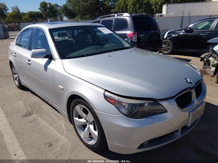 2006 BMW 5 series VIN WBANE53586CK80752 IAAI salvage auction — NORMAL WEAR, Clear - Dealer Only (California), sold $300 on 2026-07-28 (photo 1)