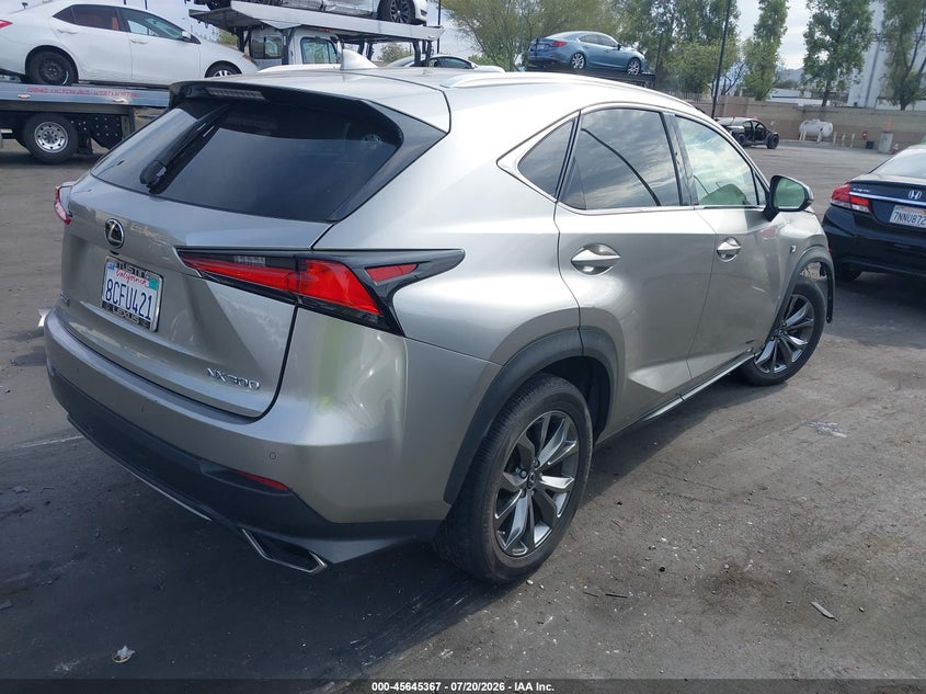2018 Lexus Nx VIN JTJYARBZ6J2094355 IAAI salvage auction — RIGHT FRONT, Salvage Title, sold $6,500 on 2026-07-24 (photo 4)