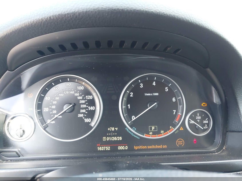 2014 BMW 5 series VIN WBA5A5C53ED504899 IAAI salvage auction — NORMAL WEAR, Clear - Dealer Only (California), sold $275 on 2026-07-30 (photo 7)