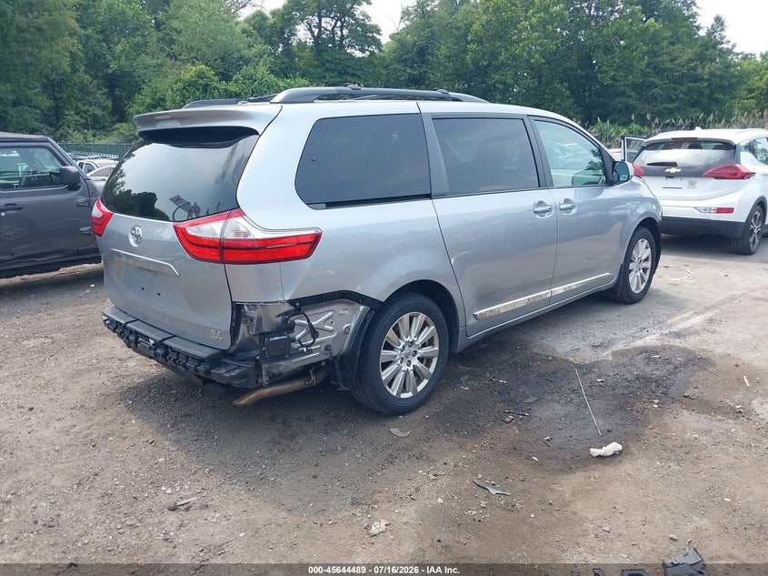 2017 Toyota Sienna VIN 5TDDZ3DC0HS165780 IAAI salvage auction — FRONT END, Salvage - Greater Than 75% (Maryland), sold $4,050 on 2026-08-02 (photo 4)