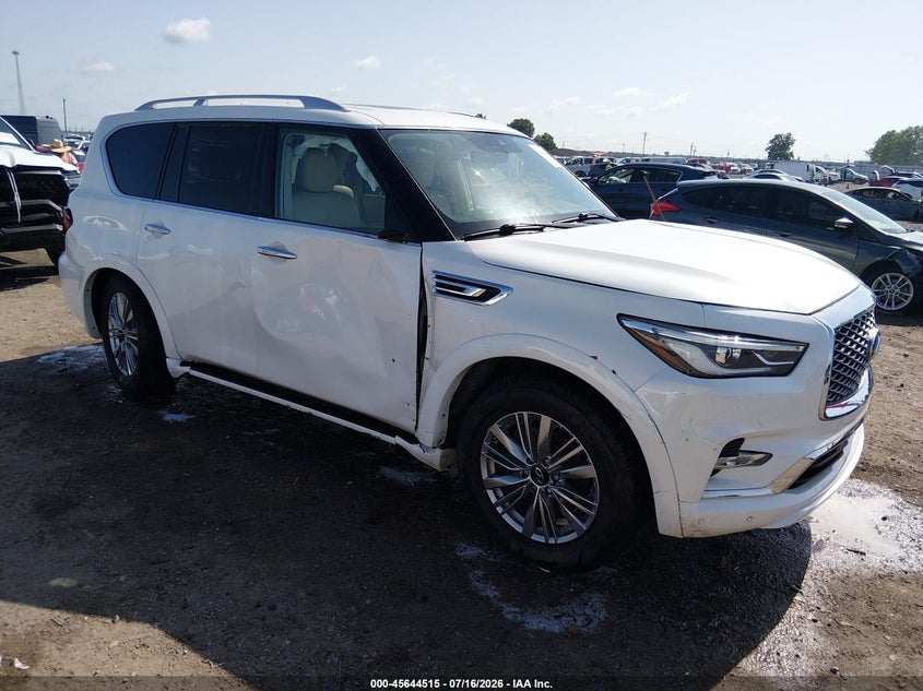 2021 Infiniti Qx80 VIN JN8AZ2AF2M9718129 IAAI salvage auction — ROLLOVER, Salvage (Arkansas), sold $9,850 on 2026-08-12 (photo 1)