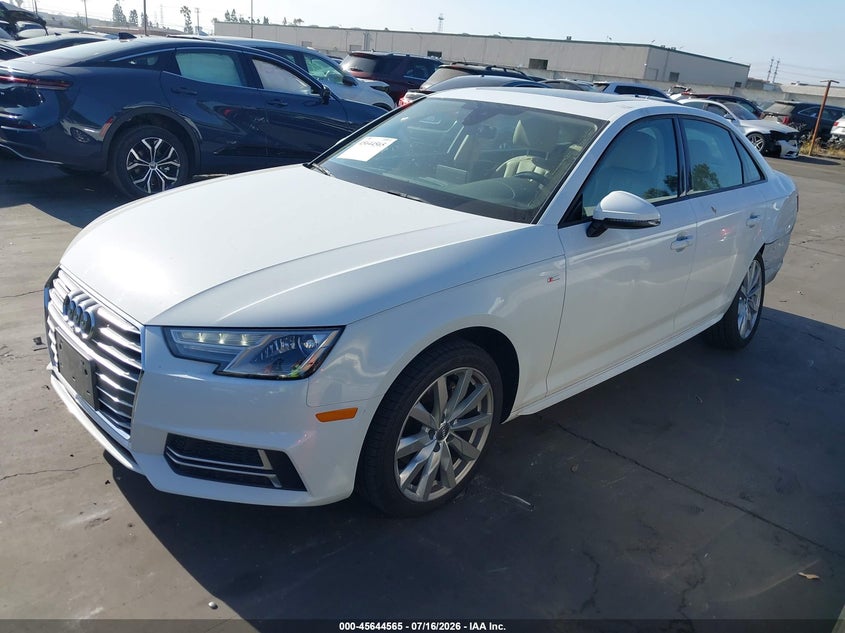2018 Audi A4 VIN WAUKMAF47JN019711 IAAI salvage auction — REAR END, Salvage Certificate (California), sold $4,800 on 2026-09-08 (photo 2)
