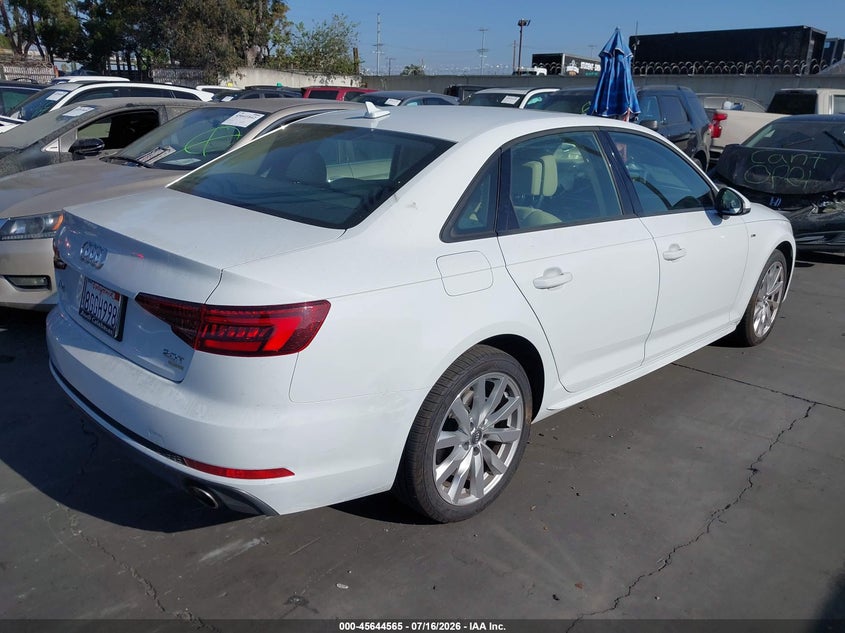 2018 Audi A4 VIN WAUKMAF47JN019711 IAAI salvage auction — REAR END, Salvage Certificate (California), sold $4,800 on 2026-09-08 (photo 4)