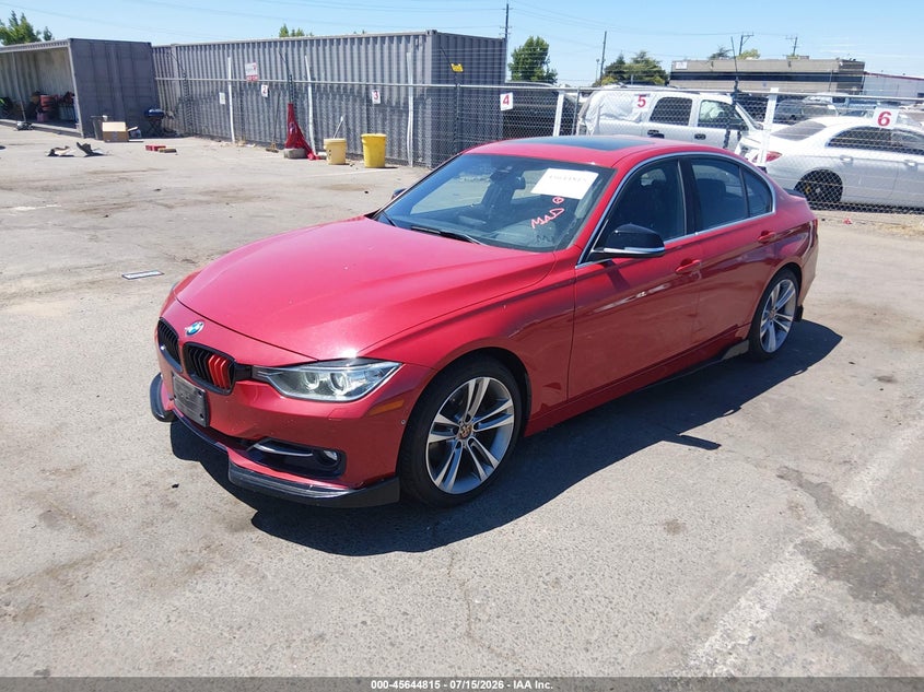 2015 BMW 3er VIN WBA3A5C54FF453653 IAAI salvage auction — RIGHT REAR, Salvage (California), sold $2,150 on 2026-07-29 (photo 2)